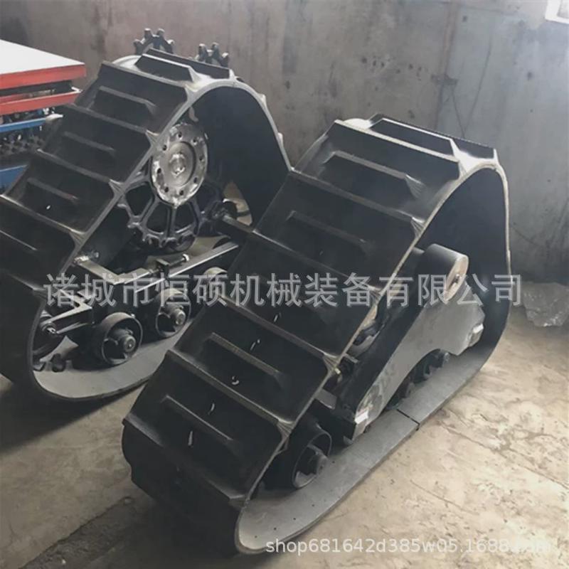 三角履带底盘总成农用收割机改装雨季泥路山地全地形橡胶履带行走