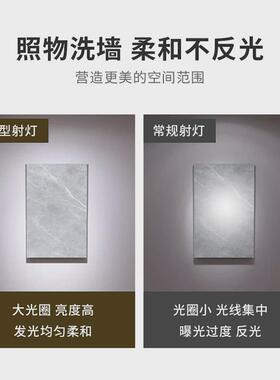 导轨洗墙灯cob偏光散光灯瓷砖墙面铲灯商铺可调角度led轨道灯灯