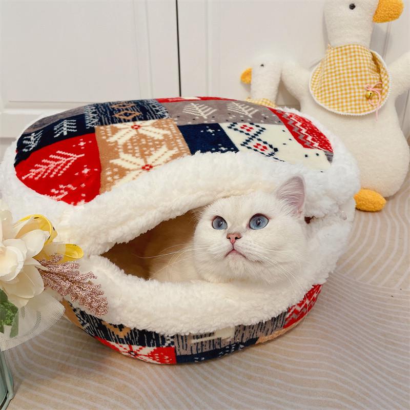 日系铜锣烧猫窝冬天保暖封闭式两用四季猫屋房子狗窝宠物窝