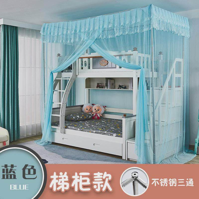 子母床上下床蚊帐免安装双层床家用不锈钢一体式高低床儿童上新款