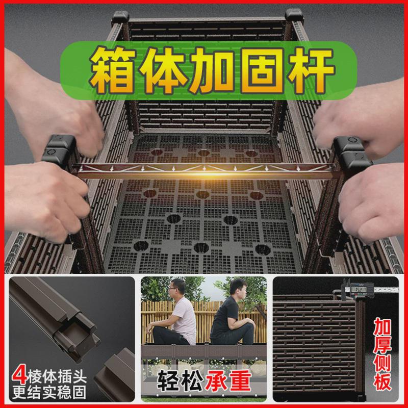 户外花箱铝合金不锈钢铁艺种菜专用蔬菜种植箱阳台庭院塑料大花盆