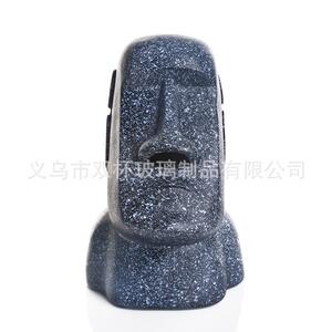 抽纸盒直供摩艾面石像复活节岛人像石头纸巾抽盒筒收纳桶餐巾厂家