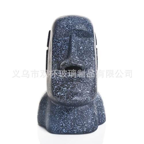 抽纸盒直供摩艾面石像复活节岛人像石头纸巾抽盒筒收纳桶餐巾厂家