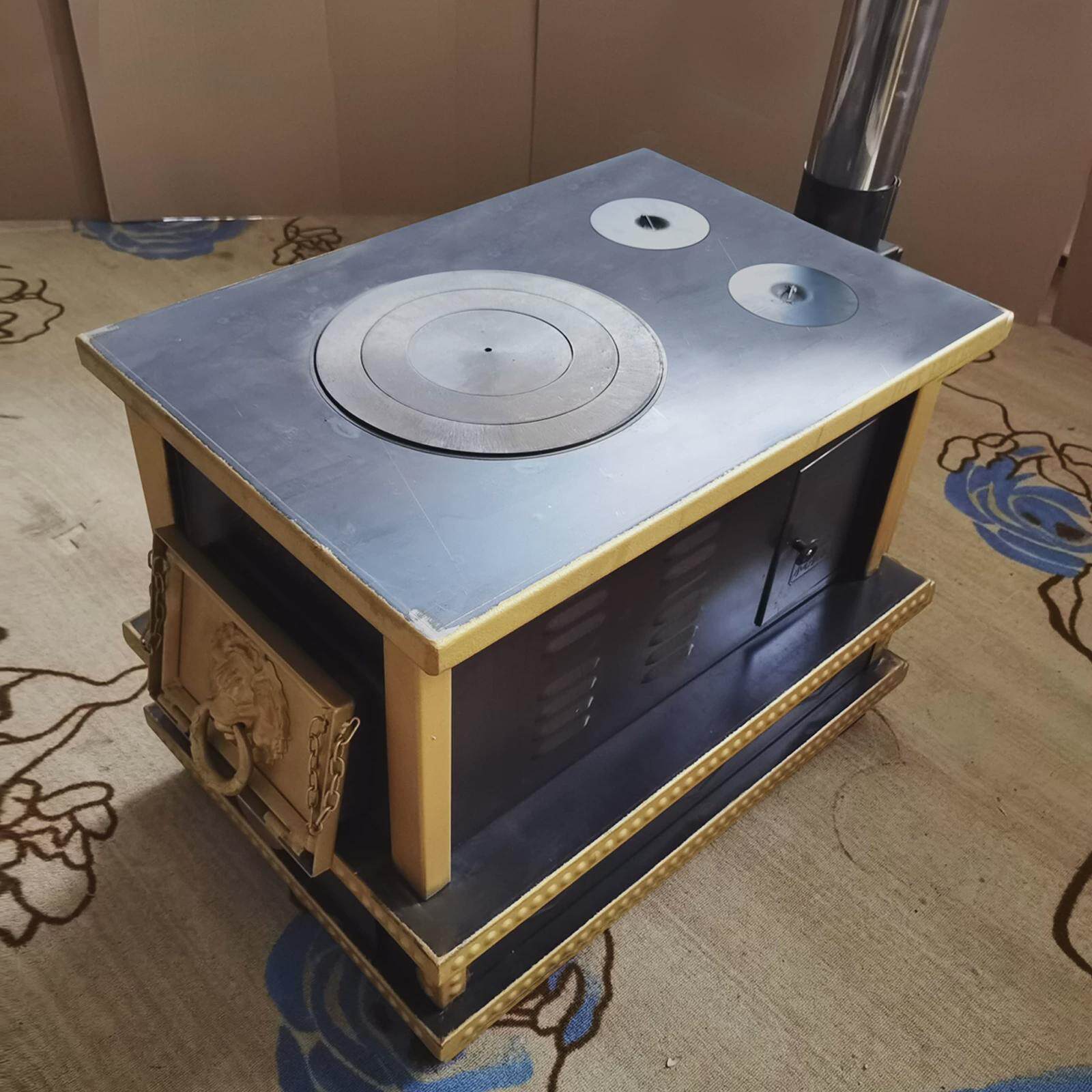 藏式室内取暖无烟柴火炉子农村家用冬季烧柴烤火炉气化藏式火炉灶