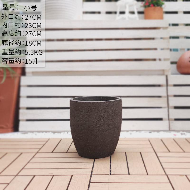 育苗盆粗陶花盆陶瓷花盆复古庭院紫砂花盆家用大口径种树大号陶罐