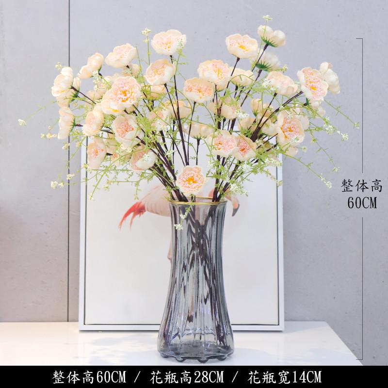 圩派假轻家居仿真摆设高端杜鹃花装饰摆件仿真花插花奢客厅束装花
