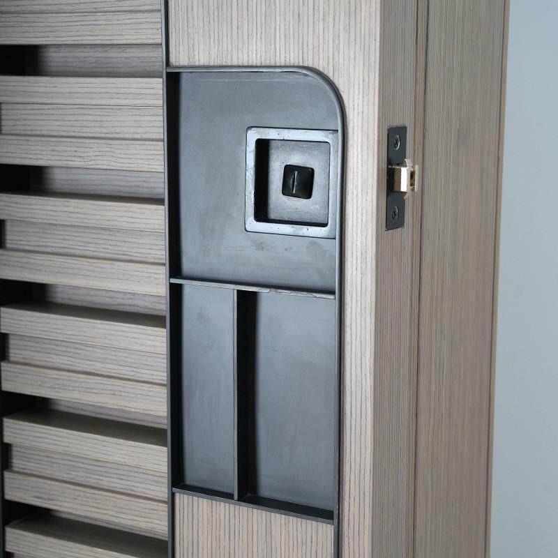 定制简约移门办公室会议室书房推拉隔断门木隔音室内百叶趟门