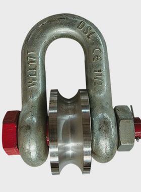 25t重型滚轮卸扣17tu型卸扣滑轮35t钢丝绳绳导滑车55吨