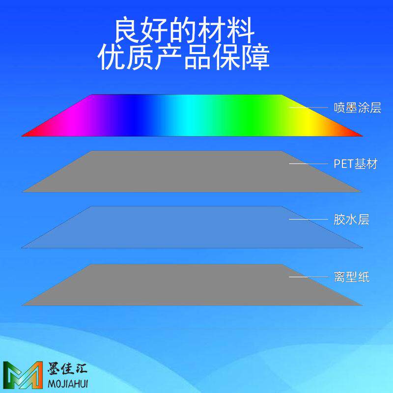 喷墨贴纸亚银透明pet不干胶打印纸pet透明标签彩色标签贴纸