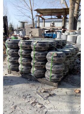 石雕柱墩子雕花现货供应青石防古厂家石鼓雕花空心包边石柱脚石