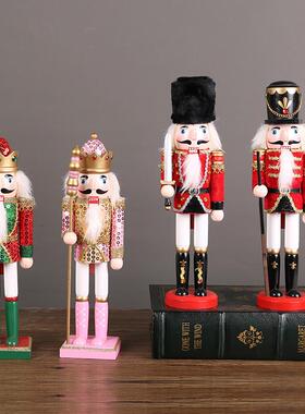 胡桃夹子士兵桌面木偶卡通创意摆件办公室摆放家居艺术摆设装饰品