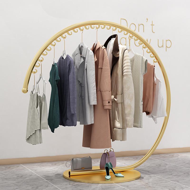 北欧创意铁艺衣帽架服装店展示落地衣架商用服装衣帽架