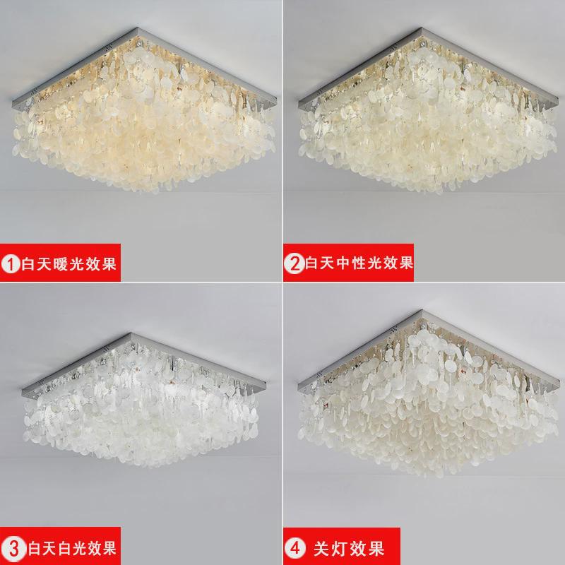 定制水晶贝壳北欧吸顶灯客厅卧室现代简约地中海工厂主卧灯具led