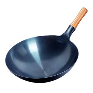 浙江永康炒锅已开锅铁锅家用无涂层老式传统熟铁炒菜锅路边摊厂家