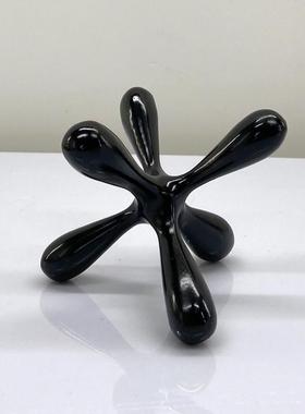 现代金色树脂创意艺术摆件家居样板房间办公楼摆设饰品售楼处软装