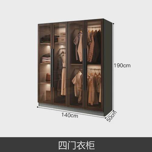 现代简约包安装轻奢储物两门可订柜子新品衣柜家用卧室实木小户型