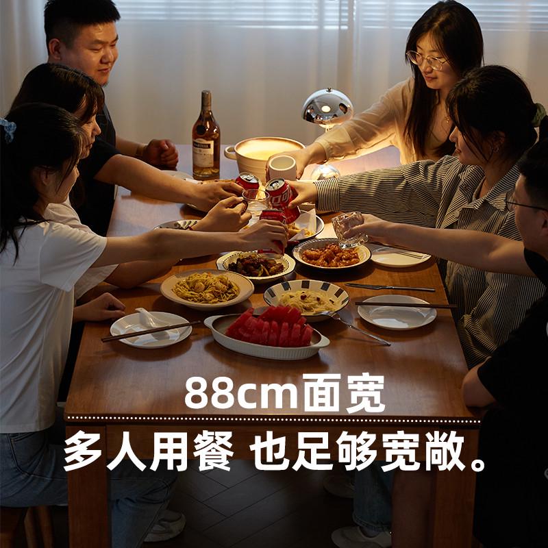 全实木餐桌椅组合大板桌长方形工作台去客厅大长书桌书法桌家用