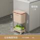厨房垃圾桶家用免弯腰多层大容量带盖滚轮可移动干湿分离内桶挂式