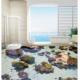 海底世界珊瑚海藻3d图案地板贴PVC自粘地贴防滑耐磨地贴地画floor