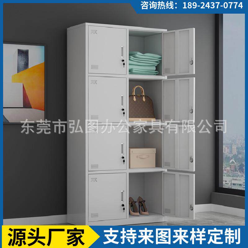 铁皮6门更衣柜宿舍带锁门衣柜收纳储物柜六门6工加厚铁衣柜厂家