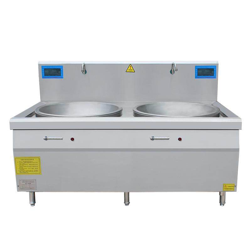 商用电磁双头炒炉学校工厂食堂大锅灶不锈钢灶台工程款柜式大锅,清洗/食品/商业设备,炉灶/炊事设备,淘宝优惠券,粉丝福利购,淘宝优惠卷