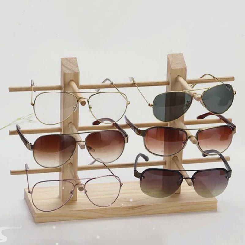 Multi Layers Wood Sunglass Display Racks Shelf Eyeglasses Sh