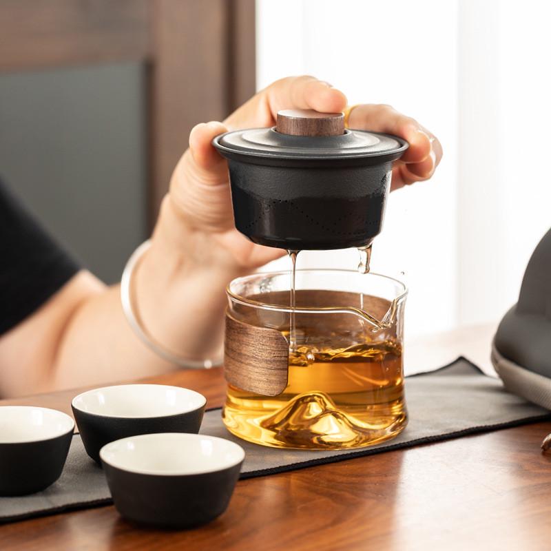 热销快客杯一壶三杯便携式送礼随身户外企业公司商务旅行茶具套装
