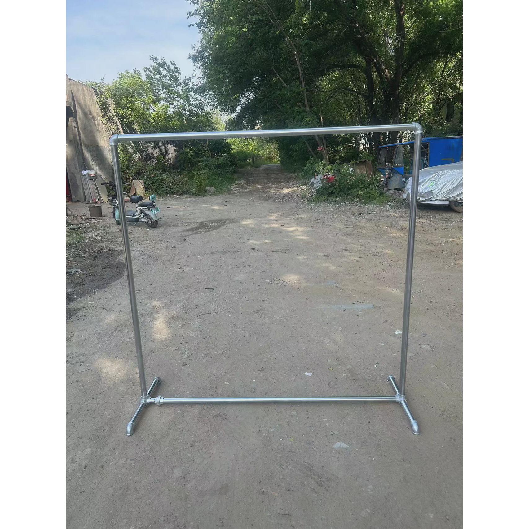 落地服装店地摊服装展示架晒被挂衣服阳台家用镀锌钢管水管晾衣架