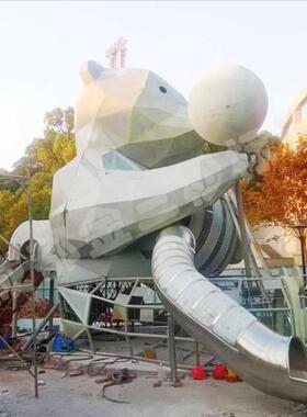 订做标识制作不锈钢彩绘大型户外广场动物造型景观雕塑