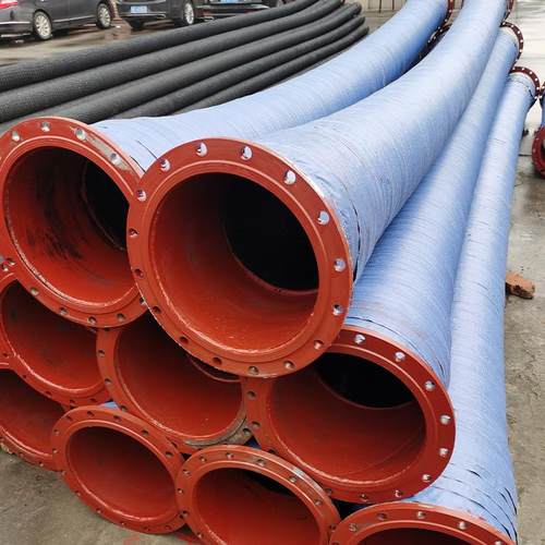 大口径排水夹布橡胶钢丝缠绕管负压吸水黑钢丝胶管耐磨波纹管