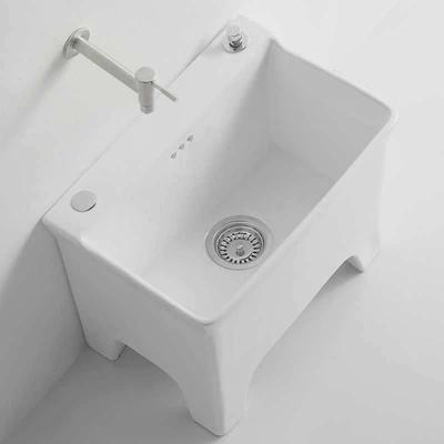 元池拖把池家用阳台卫生间地盆拖布池高脚落地式陶瓷墩布匠大号