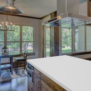 白色成品台面人造石英石飘窗橱柜烘培台面鱼肚白树脂大理石石材