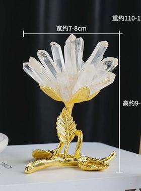 天然白水晶簇花摆件白水晶单晶体diy花树跨境家居装饰工艺品摆设