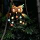 现货猫头鹰太阳能铁艺灯 十颗led铁艺猫头鹰灯户外花园铁艺灯