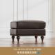 z54g美式 沙发客厅三人复古拉直排扣单人家具轻奢实木皮沙发缅