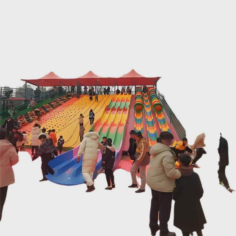 滑梯滑梯彩虹滑道塑料世界滑梯组合攀岩绳滑梯彩虹滑梯七彩滑滑梯