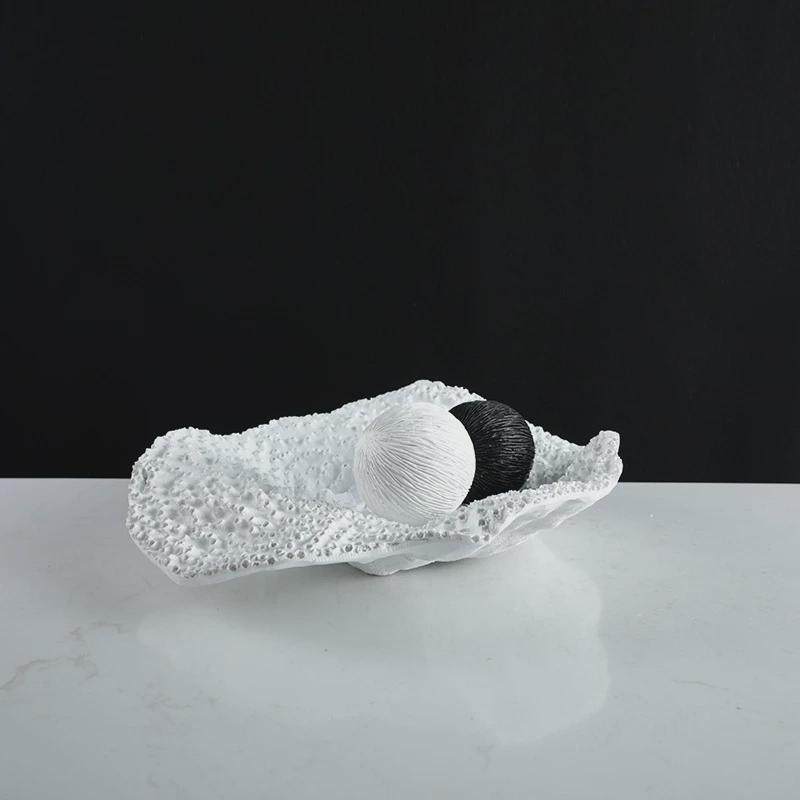 热销现代简约果盘珊瑚白色创意家居样板房别墅餐桌茶几托盘摆件软,家居饰品,装饰摆件,淘宝优惠券,粉丝福利购,淘宝优惠卷