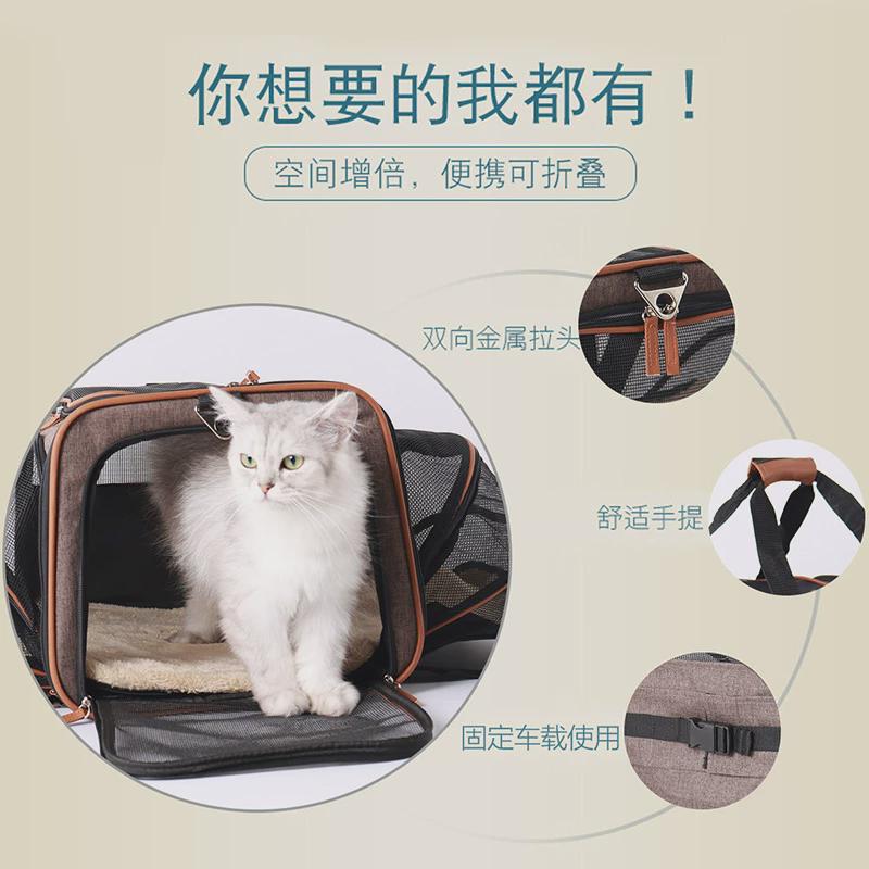 宠物拉杆箱包遛狗包行李箱狗狗推车猫咪折叠笼多功能便携车载外出