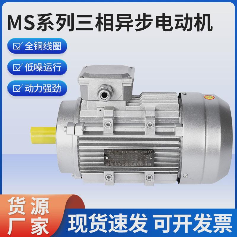 厂家批发MS三相异步电动机B14铜线380V电机2极/4极/6极/8极/10极