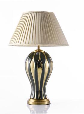 美式乡村陶瓷台灯具书房卧室复古装饰床头创意样板房家居台灯装饰