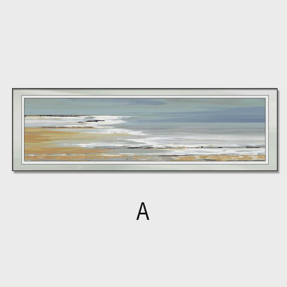 卧室装饰画现代简约铝合金抽象床头挂画色块壁画客厅晶瓷星闪挂画图片