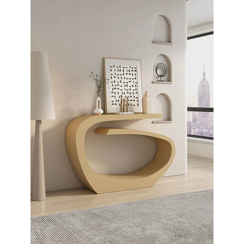 欧式铁艺轻奢玄关桌子入户玄关台奶油台艺术超窄端景风走廊装饰柜