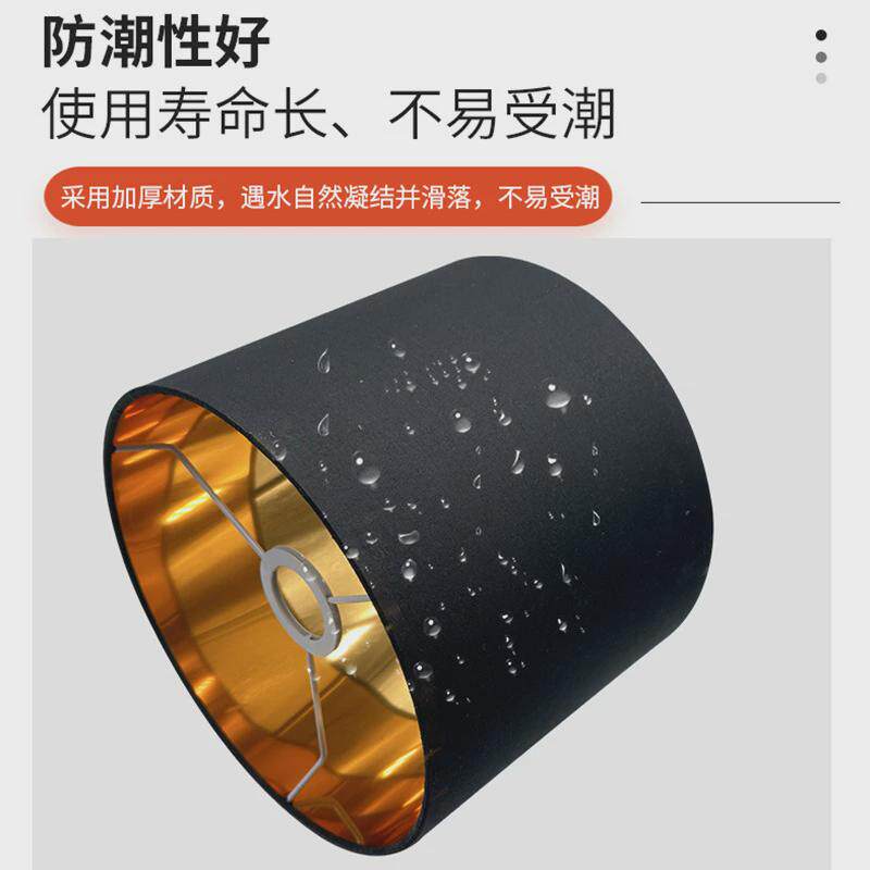 定制台灯灯罩创意卧室床头灯圆形亚麻灯具外壳壁灯落地灯罩布艺