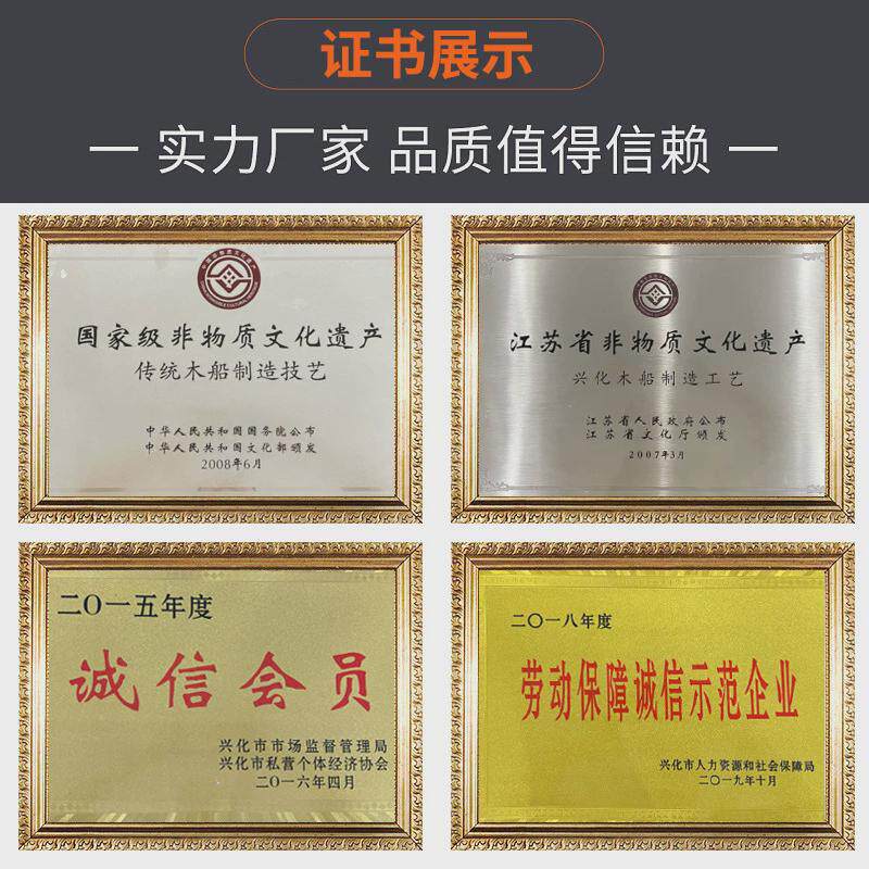 观光画舫船木船水上餐饮风景民宿装饰大型双层画舫船公园旅游游船