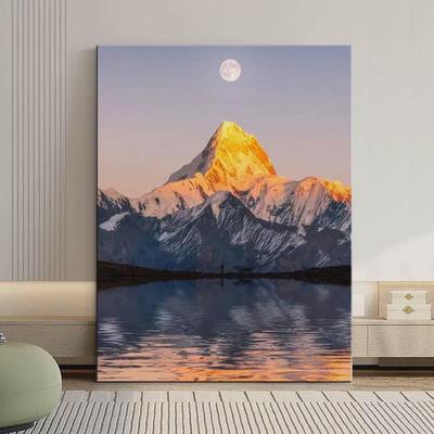 ali6日照金山/风景diy数字油画大尺寸客厅餐厅手绘填充填色画装饰