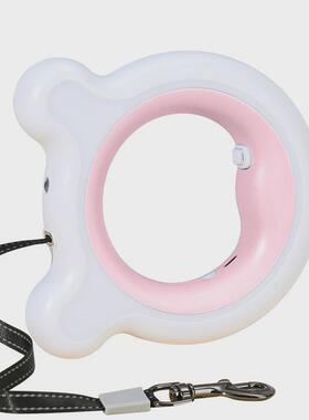 狗狗牵引绳遛狗绳子宠物用品可伸缩夜晚带灯中小型犬泰迪柯基自动