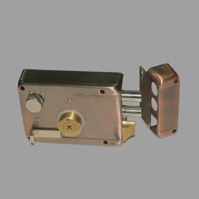 安凌1076新中式古铜带边门锁铜锁芯铜锁匙外装门锁通用锁房门锁