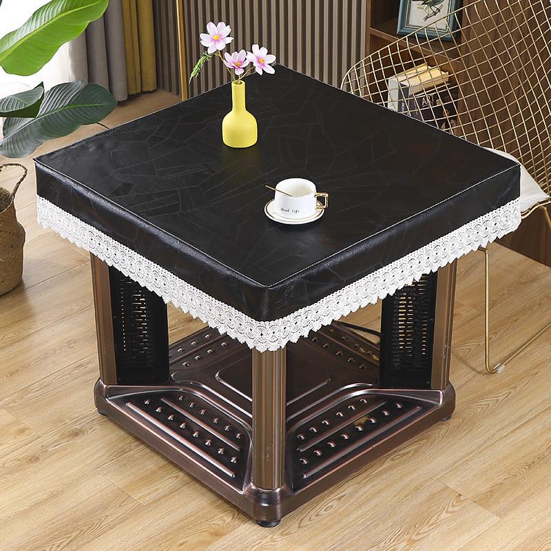 m3no批发正方形烤火架皮罩家用套烤火炉罩防尘桌布电炉桌防水电取