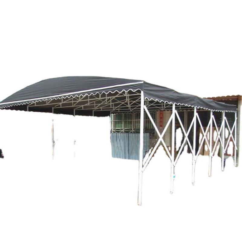 定制室外挡雨棚工地推拉活动遮阳篷可移动收缩折叠夜市挡雨篷