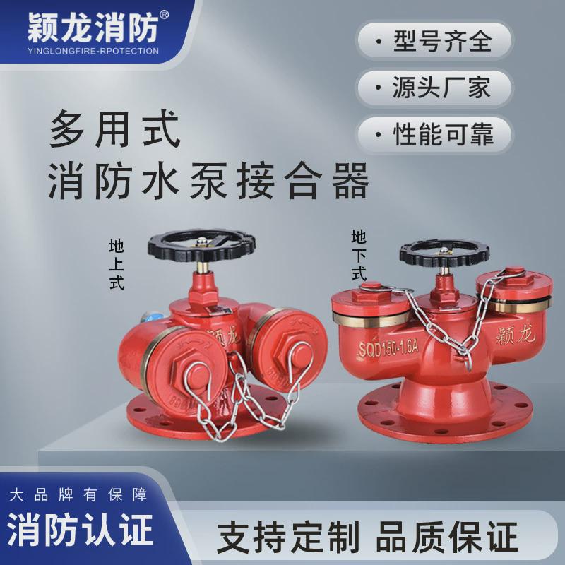 颖龙消防厂直销sqd100消防水泵接合器多用式dn100新型水泵接合器